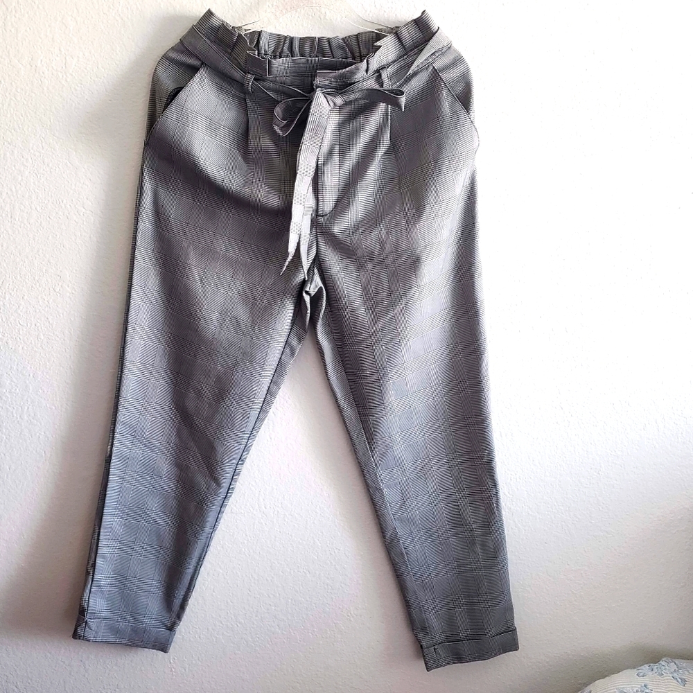 Women's Paper Bag Garterized Waist Pants